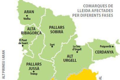 Alcaldes critican que sólo una de las tres regiones sanitarias de Lleida pase a la fase 1