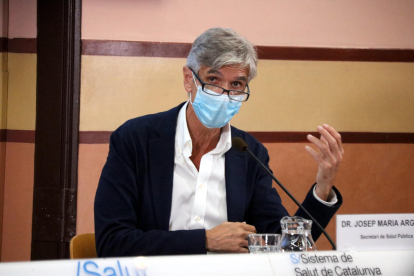 El secretario de Salud Pública, Josep Maria Argimon, en una rueda de prensa.