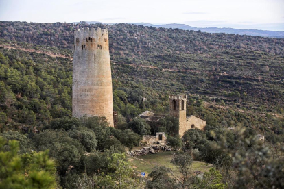 Imatge de la torre de Vallferosa, a Torà.