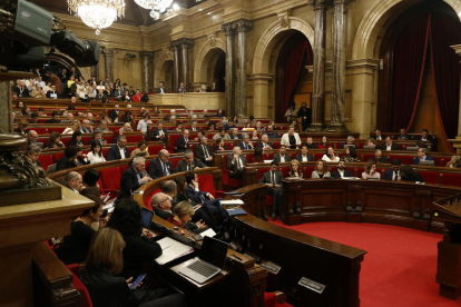 Una vista de l'hemicicle del Parlament de Catalunya.