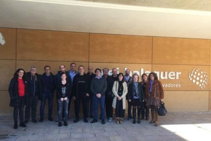 Los participantes en la visita al CEI de Balaguer.