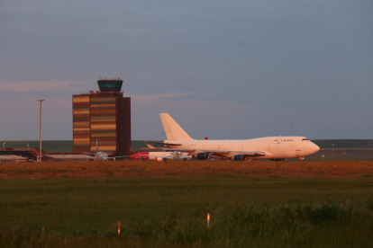 Aviones en el aeropuerto de Alguaire el pasado mes de abril. 