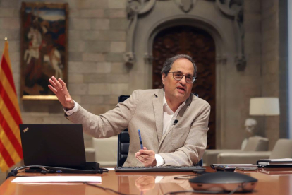 El president del Govern, Pedro Sánchez, ahir a l’explicar el nou repartiment de fons.