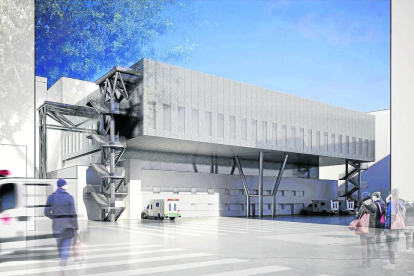 Recreació virtual del nou edifici previst per al bloc quirúrgic de l’Arnau de Vilanova.