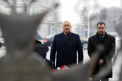 Kaczynski y Salvini, el miércoles, en Varsovia.