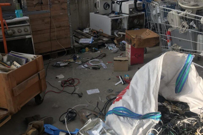 Imatge de les instal·lacions després del robatori.