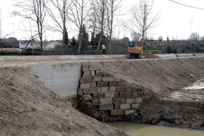 El Canal de Urgell, a punto de finalizar las obras de reparación de los daños de los aguaceros de octubre
