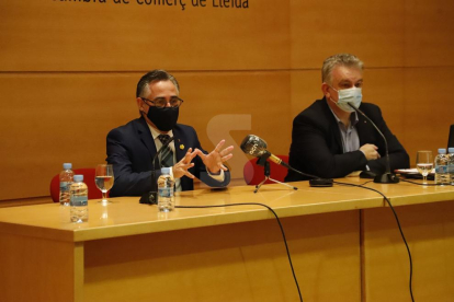 El conseller ha pronunciat aquest dijous una conferència a la Cambra de Comerç de Lleida.