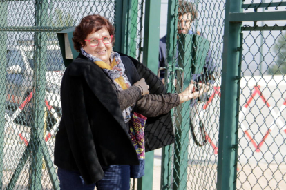 Imagen de Dolors Bassa saliendo de la cárcel el pasado 17 de febrero.