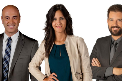 Tomàs Molina, Maria Fernández y Toni Cruanyes, el equipo de TV3.