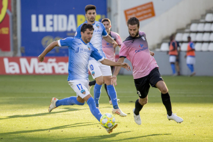 Un acción de uno de los partidos del Lleida de la pasada temporada.