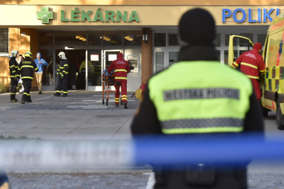 Imatge de l’entrada de l’hospital on va tenir lloc l’atac.
