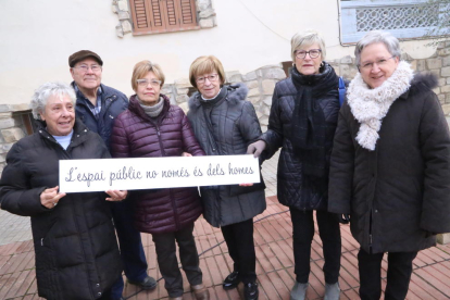 Un moment de l’enregistrament de l’espot de Viladona, ahir a Vilanova de Bellpuig.