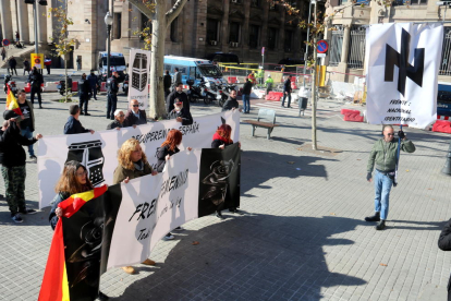 Imagen de archivo de una manifestación para celebrar el 80 aniversario de la ocupación franquista de Barcelona.