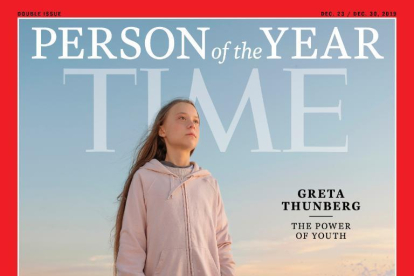 Portada de la revista Time, amb Greta Thunberg com a  