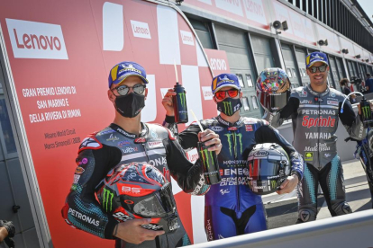 Los pilotos de Yamaha coparon los entrenamientos de MotoGP.