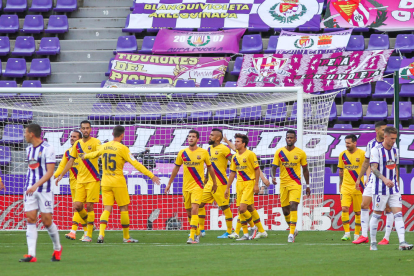 Arturo Vidal celebra el seu gol amb els companys.