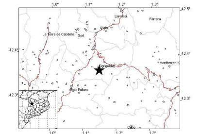 Un terremoto de magnitud 2,6 se deja sentir en el Pallars Sobirà