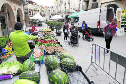 Imagen del mercado de Les Borges, que reabrió ayer. 