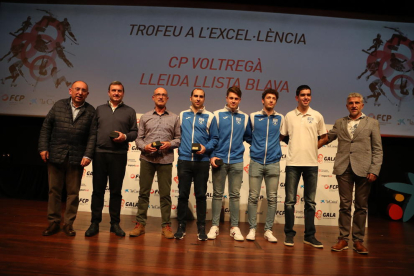 Representants del Lleida Llista, ahir a la gala.