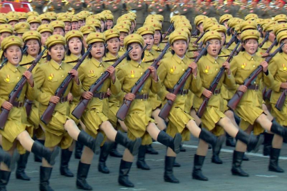 Imatge de propaganda que utilitza l’Exèrcit nord-coreà.