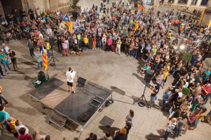 Manifestación en Tàrrega por el segundo aniversario del 1-O. 