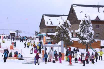 Esquiadors ahir a l’estació de Boí Taüll.