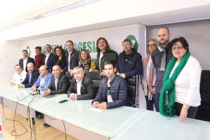 La rueda de prensa de presentación de la manifestación ha tenido lugar este miércoles en Alcarràs.