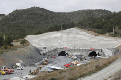 Las obras del túnel del Coll de Lilla en una imagen del 7 de febrero pasado.