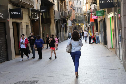 El Eje Comercial de Lleida este miércoles.