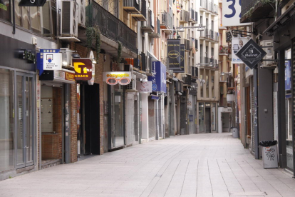 La calle Sant Antoni del Eix Comercial de Lleida.