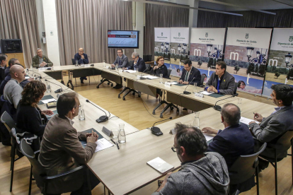 La reunión a la Diputación de Lleida.