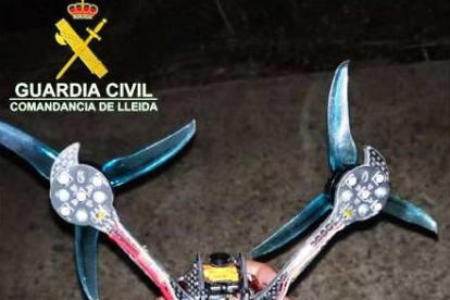 Imatge del dron que es va interceptar a l’agost a Camarasa, en un Espai d’Interès Natural (EIN).