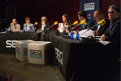 Los participantes en el debate electoral de la SER Lleida.