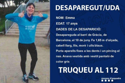 Los Mossos buscan a una joven de diecisiete años desaparecida desde el miércoles en Barcelona
