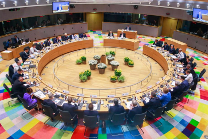 Vista general de archivo de una reunión del Consejo de la Unión Europea en Bruselas.