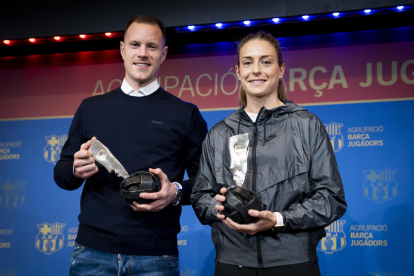 Marc-André Ter Stegen i Alèxia Putellas, premis al Fair Play als equips masculí i femení.