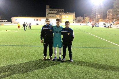 Josep Maria, Joel i Guillem, diumenge passat a Balaguer.