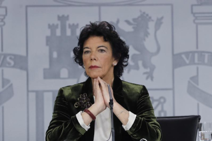 La ministra d'educació i portaveu del Govern, Isabel Celaá.