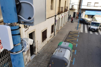 La càmera de vigilància del carrer Arbeca de Mollerussa.