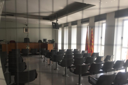 Sala de vistes del jutjat penal número 2 de Lleida, on es va celebrar el judici.