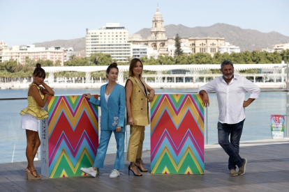 Candela Peña, Paula Usero, Nathalie Poza i Sergi López, protagonistes de ‘La boda de Rosa’, a Màlaga.