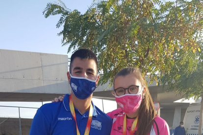Los medallistas Pablo Oliver y Alexia Barroso.