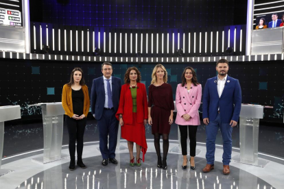 Debate electoral emitido ayer en TVE con candidatos a las elecciones del 28-A.