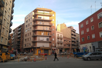 El cruce de Ramon Llull, Pallars y Alcalde Porqueras, en obras.