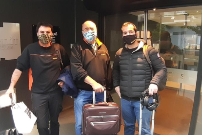 El Xavier, el Marco i el Xavier es van allotjar ahir a Lleida per feina.