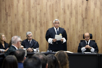 El fiscal superior de Cataluña, Francisco Bañeres, durante el acto de apertura del año judicial en Lleida.