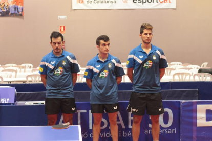 Marc Duran, Joan Masip i Oriol Monzó, jugadors del Borges Vall.