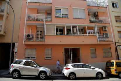 Façana de l’edifici on va ocórrer l’agressió a Palma.