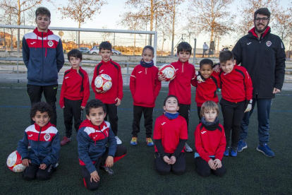 Laia Farré,  amb els seus companys d’equip.